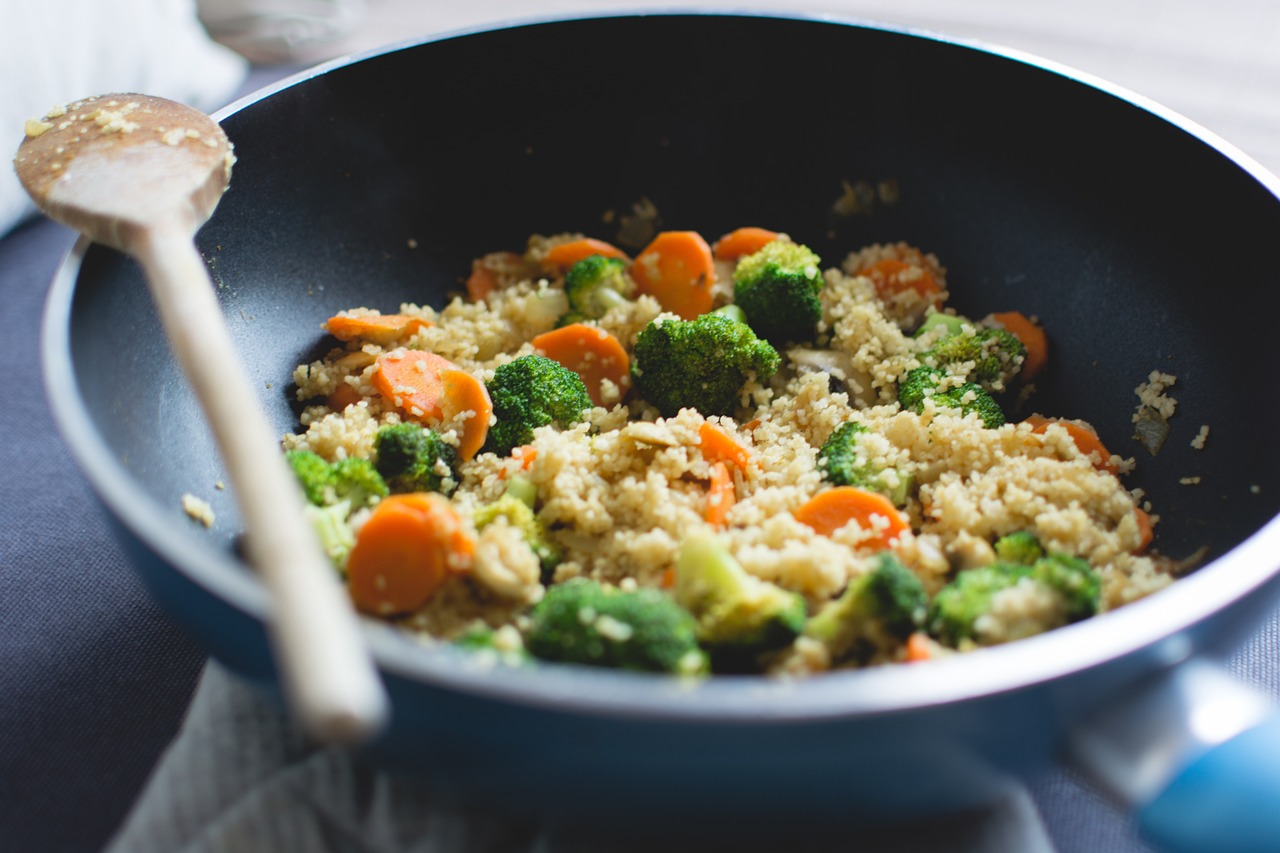 stir-fry in a dish