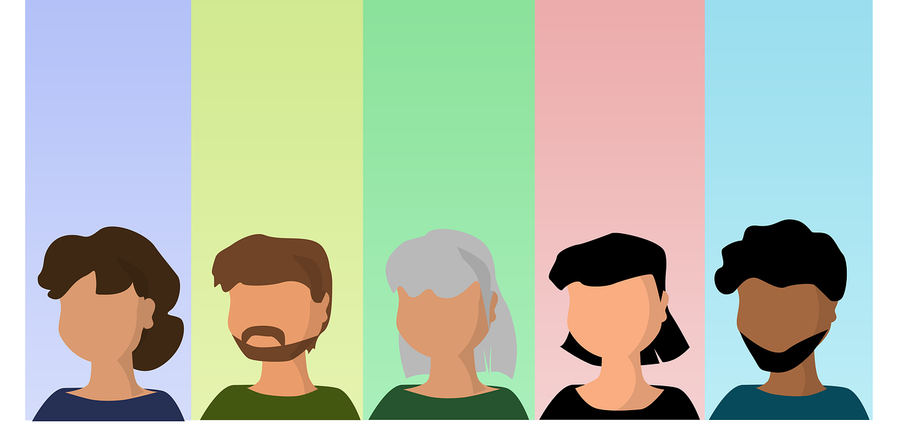 avatars of people with different skin colors and hair colors